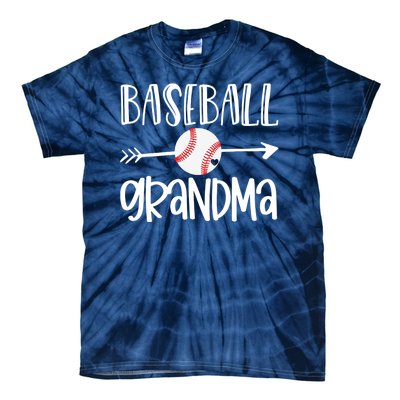 Baseball Grandma Arrow Tie-Dye T-Shirt