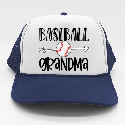 Baseball Grandma Arrow Trucker Hat