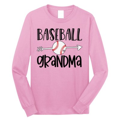 Baseball Grandma Arrow Long Sleeve Shirt