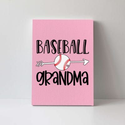 Baseball Grandma Arrow Canvas