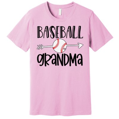 Baseball Grandma Arrow Premium T-Shirt