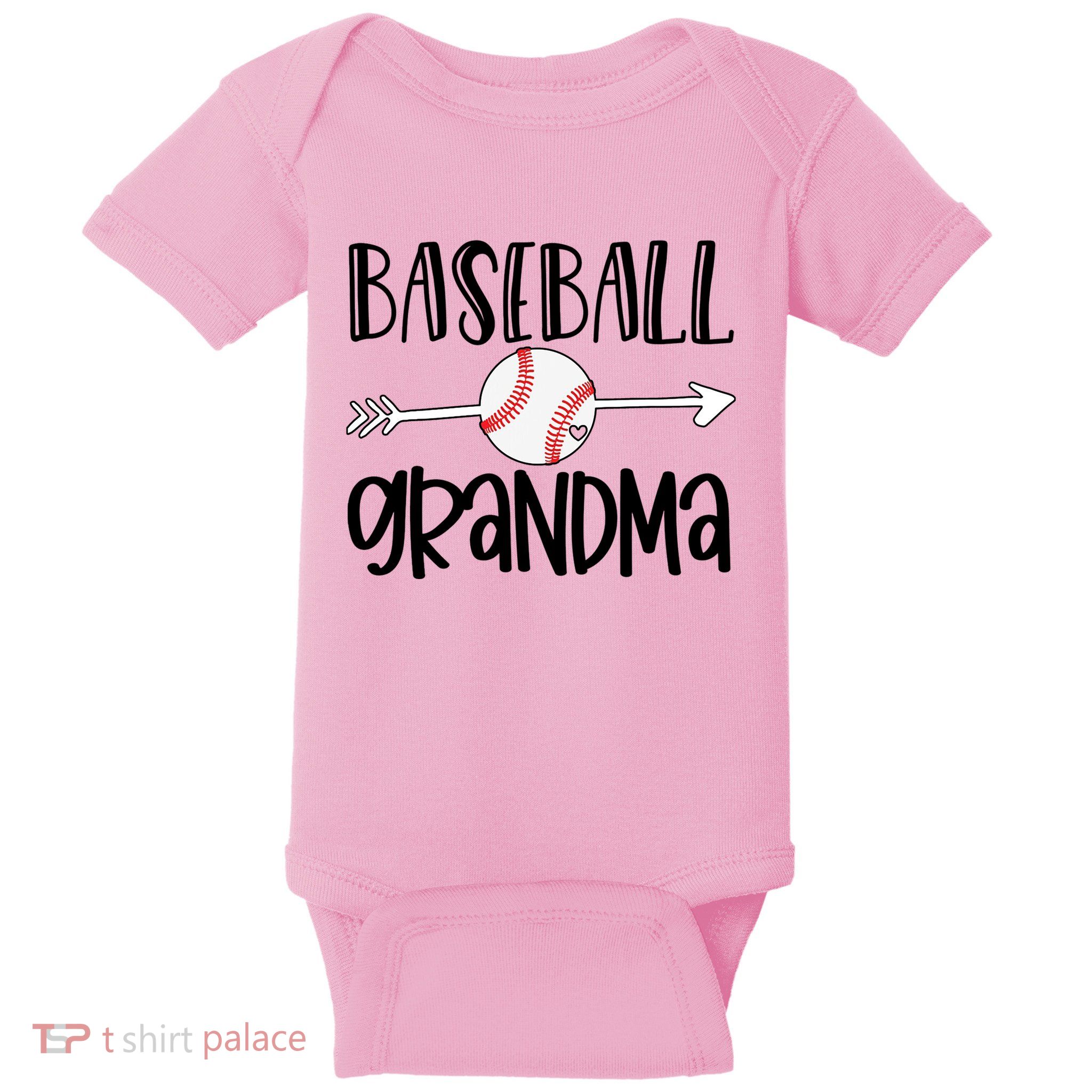 Baseball Grandma Arrow Baby Bodysuit