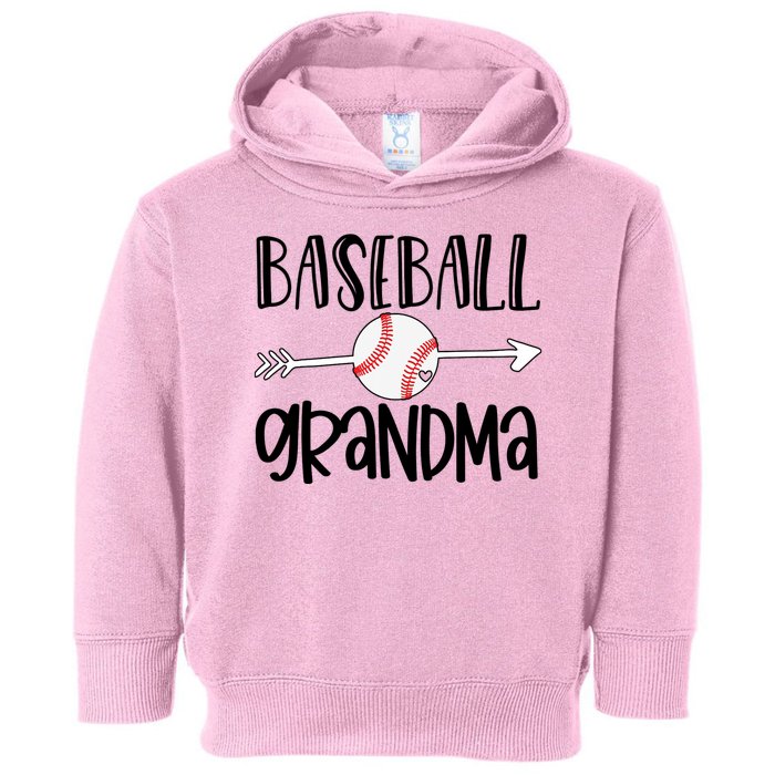 Baseball Grandma Arrow Toddler Hoodie