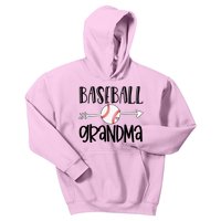 Baseball Grandma Arrow Kids Hoodie