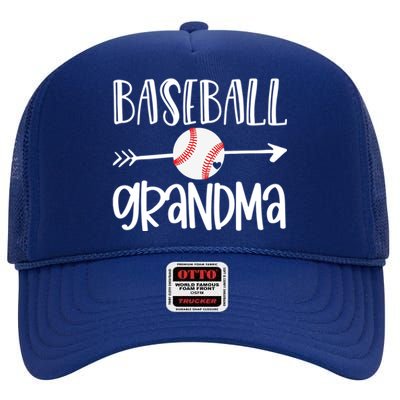 Baseball Grandma Arrow High Crown Mesh Back Trucker Hat