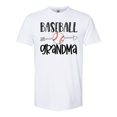 Baseball Grandma Arrow Softstyle CVC T-Shirt