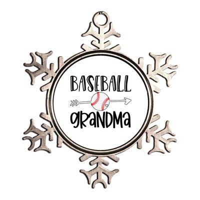 Baseball Grandma Arrow Metallic Star Ornament