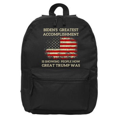 Bidens Greatest Accomplishment Is Showing Trump 202 16 in Basic Backpack