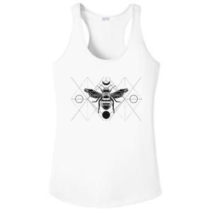 Bee Geometric Art Pattern Insect Tattoo Beekeeper Gift Ladies PosiCharge Competitor Racerback Tank