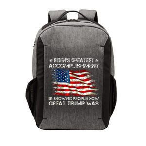 Bidens Greatest Accomplishment Is Showing Trump 2024 Vector Backpack