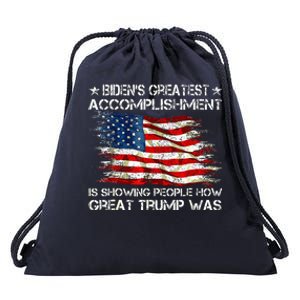 Bidens Greatest Accomplishment Is Showing Trump 2024 Drawstring Bag