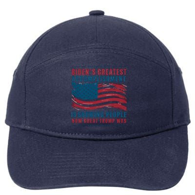 Bidens Greatest Accomplisht Retro Vintage Pro Trump Gift 7-Panel Snapback Hat