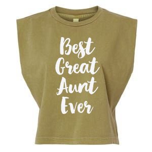 Best Great Aunt Ever Family Funny Cute Garment-Dyed Women's Muscle Tee