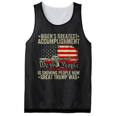 Bidens Greatest Accomplishment Is Showing Trump 2024 Mesh Reversible Basketball Jersey Tank