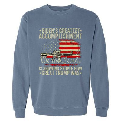 Bidens Greatest Accomplishment Is Showing Trump 2024 Garment-Dyed Sweatshirt