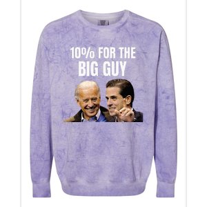 Big Guy Anti Joe Biden Colorblast Crewneck Sweatshirt