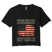 BidenS Greatest Accomplishment Is Showing Women's Crop Top Tee