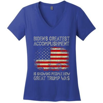 BidenS Greatest Accomplishment Is Showing Women's V-Neck T-Shirt