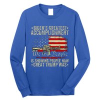 Bidens Greatest Accomplishment Is Showing Trump 2024 Long Sleeve Shirt