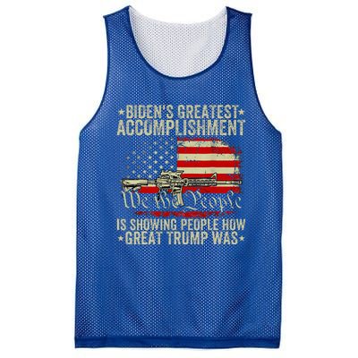 Bidens Greatest Accomplishment Is Showing Trump 2024 Mesh Reversible Basketball Jersey Tank