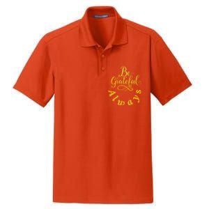 Be Grateful Always Meaningful Gift Dry Zone Grid Polo