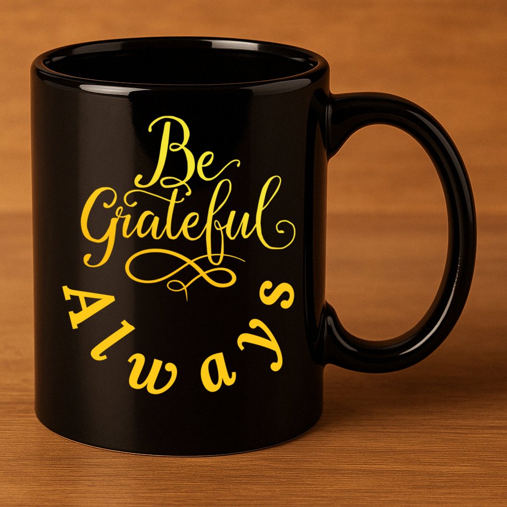 Be Grateful Always Meaningful Gift 11oz C Handle Ceramic Mug