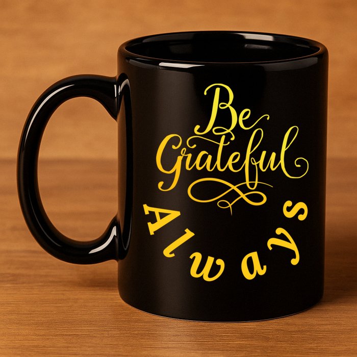 Be Grateful Always Meaningful Gift 11oz C Handle Ceramic Mug