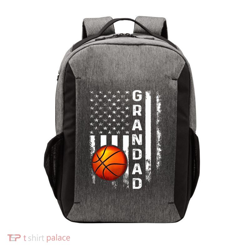 Basketball Grandad American Flag Vintage Christmas Xmas Premium Vector Backpack