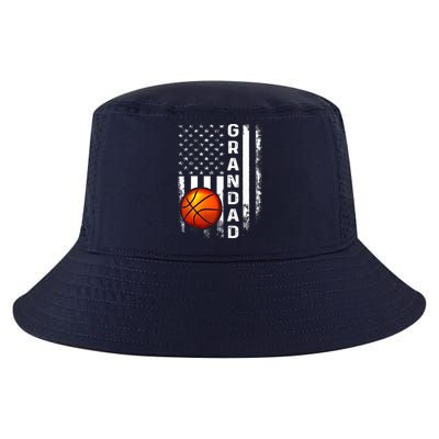 Basketball Grandad American Flag Vintage Christmas Xmas Premium Cool Comfort Performance Bucket Hat