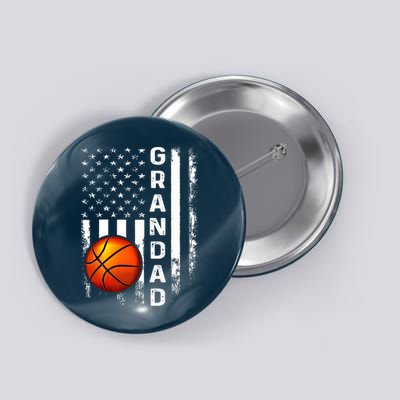 Basketball Grandad American Flag Vintage Christmas Xmas Premium Button
