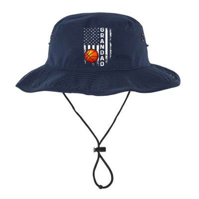 Basketball Grandad American Flag Vintage Christmas Xmas Premium Bucket Hat