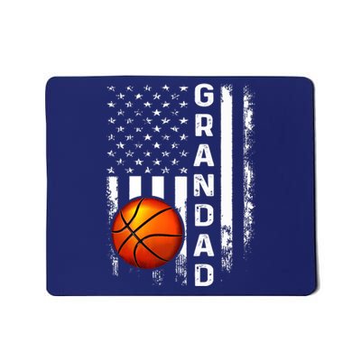 Basketball Grandad American Flag Vintage Christmas Xmas Premium Mousepad