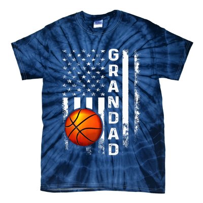Basketball Grandad American Flag Vintage Christmas Xmas Premium Tie-Dye T-Shirt