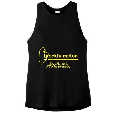 Brockhampton Ginger Anniversary Take The Odds ILl Keep Dreaming Ladies PosiCharge Tri-Blend Wicking Tank