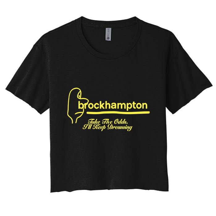 Brockhampton Ginger Anniversary Take The Odds ILl Keep Dreaming Women's Crop Top Tee