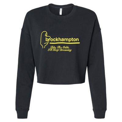 Brockhampton Ginger Anniversary Take The Odds ILl Keep Dreaming Cropped Pullover Crew