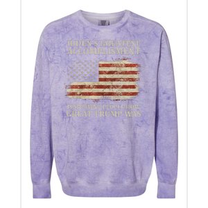 Bidens Greatest Accomplishment Is Showing People How Great Trump Was Usa Colorblast Crewneck Sweatshirt