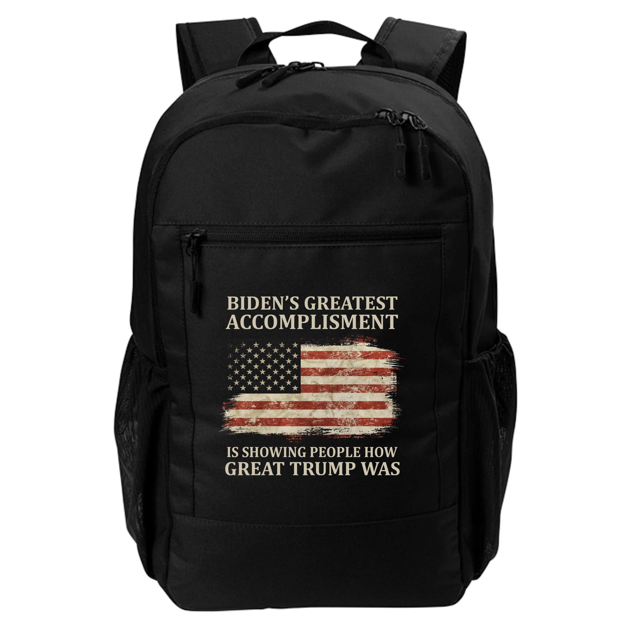 Bidens Greatest Accomplishment Is Showing People How Great Trump Was Usa Backpack