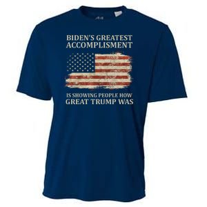 Bidens Greatest Accomplishment Is Showing People How Great Trump Was Usa Cooling Performance Crew T-Shirt