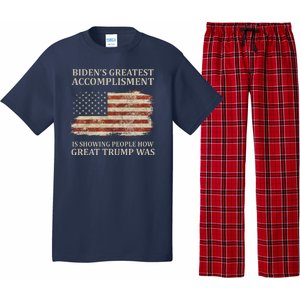 Bidens Greatest Accomplishment Is Showing People How Great Trump Was Usa Pajama Set