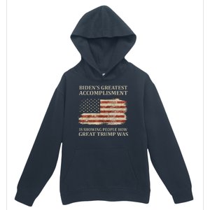 Bidens Greatest Accomplishment Is Showing People How Great Trump Was Usa Urban Pullover Hoodie