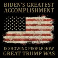 Bidens Greatest Accomplishment Is Showing People How Great Trump Was Usa Drawstring Bag