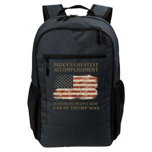 Bidens Greatest Accomplishment Is Showing People How Great Trump Was Usa Daily Commute Backpack