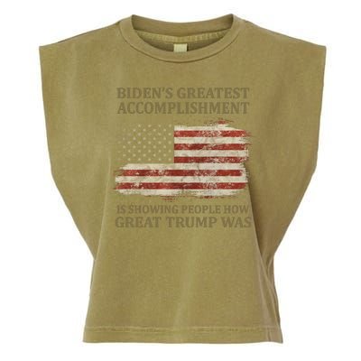 Bidens Greatest Accomplishment Is Showing People How Great Trump Was Usa Garment-Dyed Women's Muscle Tee