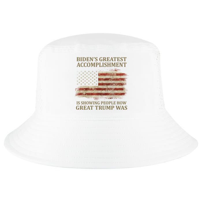 Bidens Greatest Accomplishment Is Showing People How Great Trump Was Usa Cool Comfort Performance Bucket Hat