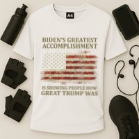 Bidens Greatest Accomplishment Is Showing People How Great Trump Was Usa Cooling Performance Crew T-Shirt