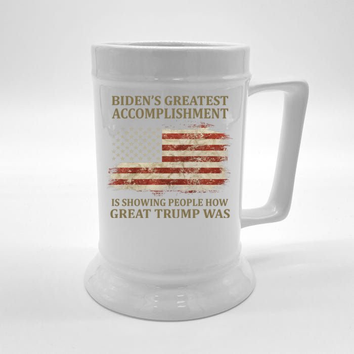 Bidens Greatest Accomplishment Is Showing People How Great Trump Was Usa Beer Stein