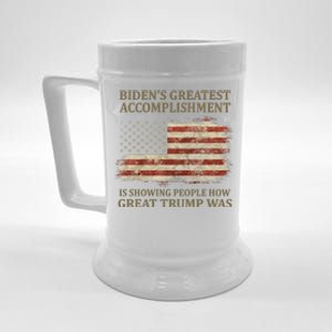 Bidens Greatest Accomplishment Is Showing People How Great Trump Was Usa Beer Stein