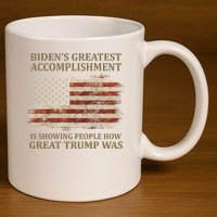Bidens Greatest Accomplishment Is Showing People How Great Trump Was Usa 11oz C Handle Ceramic Mug