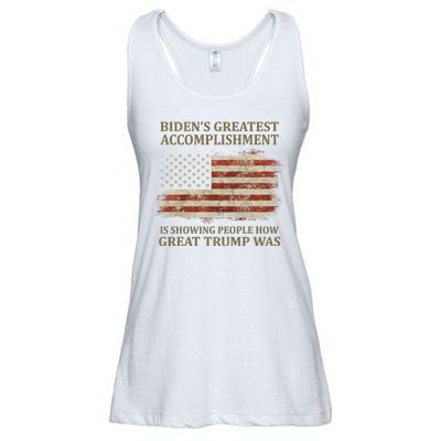 Bidens Greatest Accomplishment Is Showing People How Great Trump Was Usa Ladies Essential Flowy Tank